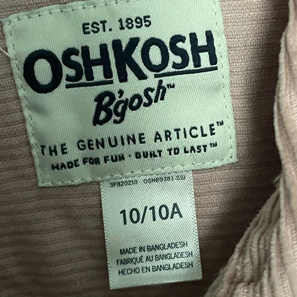 Osh Kosh B’Gosh Girls Corderoy Crop Jacket Size 10 - Picture 2 of 4